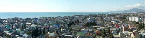 Панорама побережья в сторону Сочи